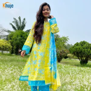 Lawn Three Piece with Digital Printed Cotton Fabric