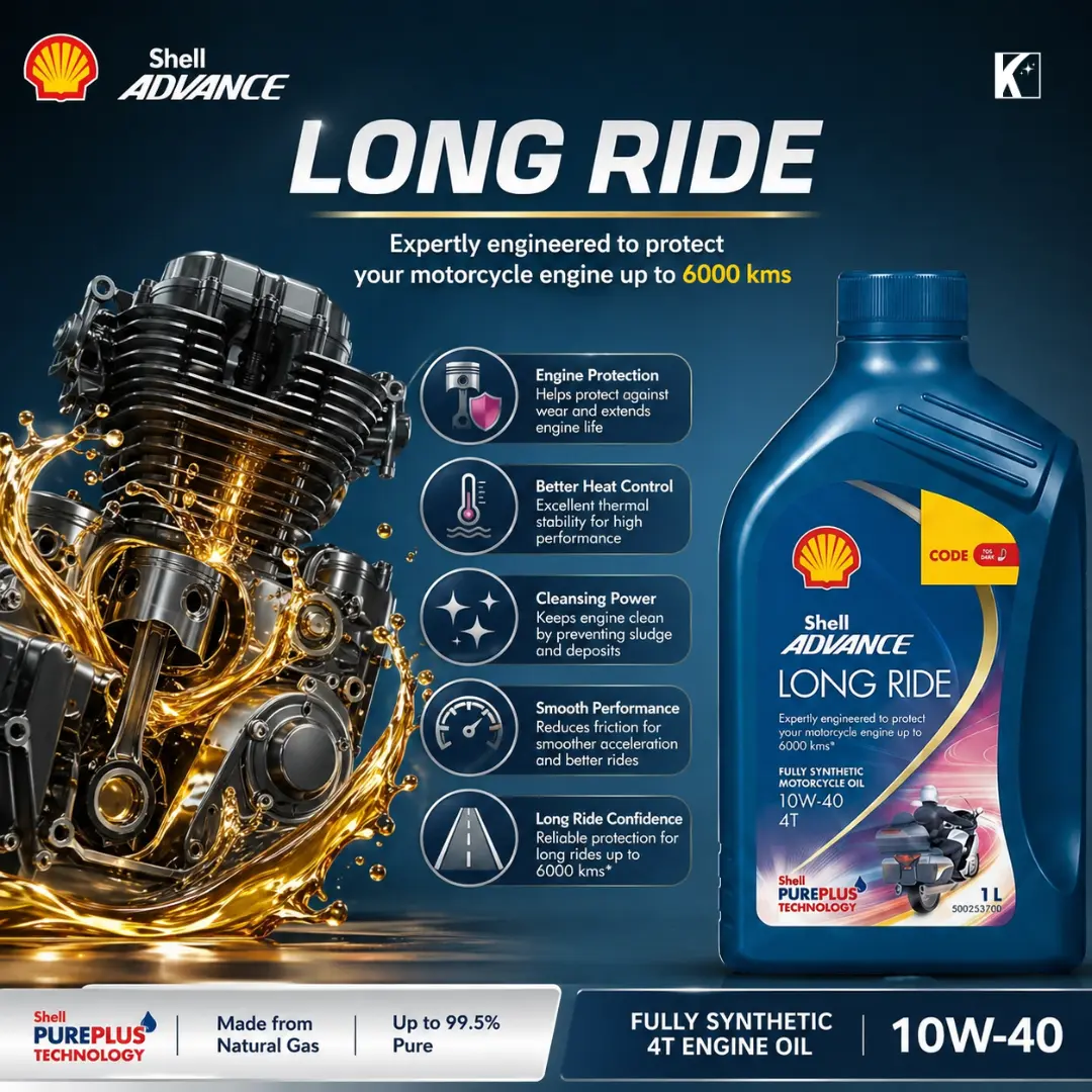 Shell Advance Long Ride 10W40 Full Synthetic 3
